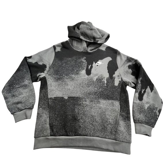 Nike Tops - Nike Women's Hoodie Black Medium Paint Splatter Tie Dye Camo Bleed Grunge Vibe
